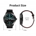 1.28 Inch Touch Screen Smart Watch & Fitness Tracker with Black Watch Casing and Brown Band  -D13